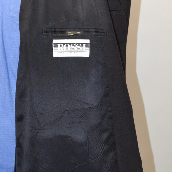 Rossi 52R Sport Coat Blazer Suit Jacket Dark Gray - Picture 5 of 8